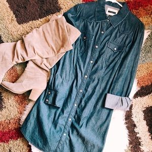 Sanctuary Pearl Snap Chambray Dress